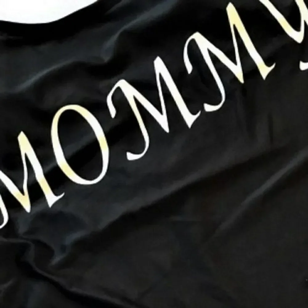 New Mommy Letter Print One-Piece Swimsuit